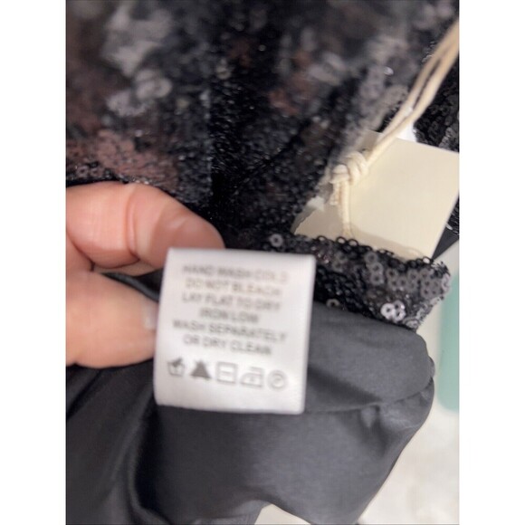 New Tularosa Deja Mini Dress in Black Sequin Embellished Women's Size Small - Picture 12 of 12